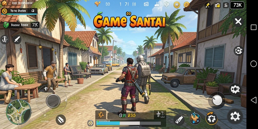Tampilan gameplay 73K yang seru dan menawan.