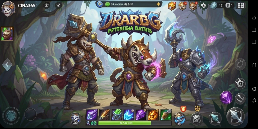 Screenshot gameplay CINA365 yang menunjukkan aksi pertempuran seru dalam ARPG.
