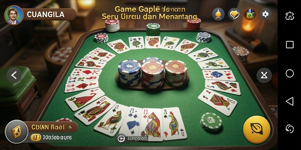 Tampilan gameplay seru dari game Gaple CUANGILA.