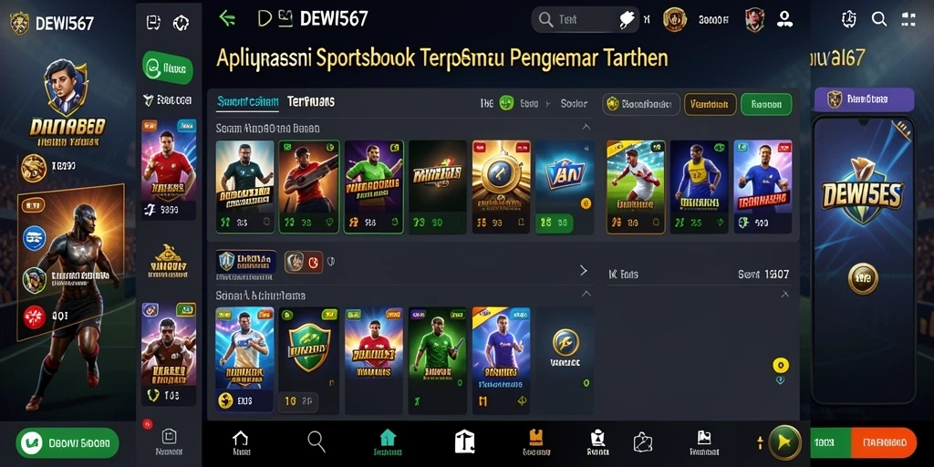 Tampilan gameplay seru dalam aplikasi DEWI567 Sportsbook.