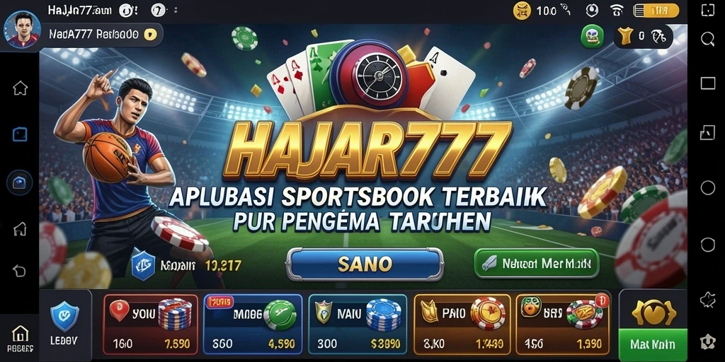 Tampilan menarik dari game Sportsbook HAJAR777 dengan berbagai fitur taruhan.