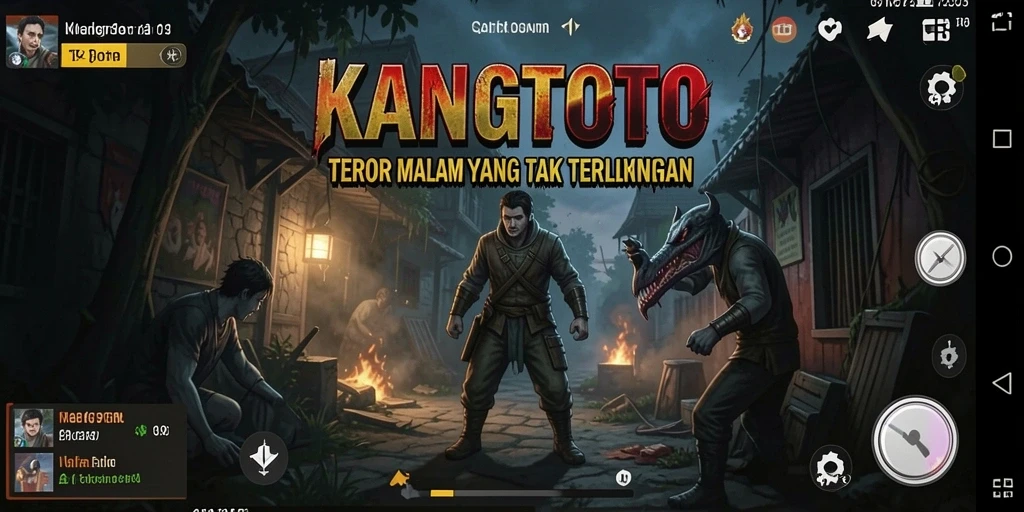 Gameplay menegangkan KANGTOTO dalam kegelapan malam.