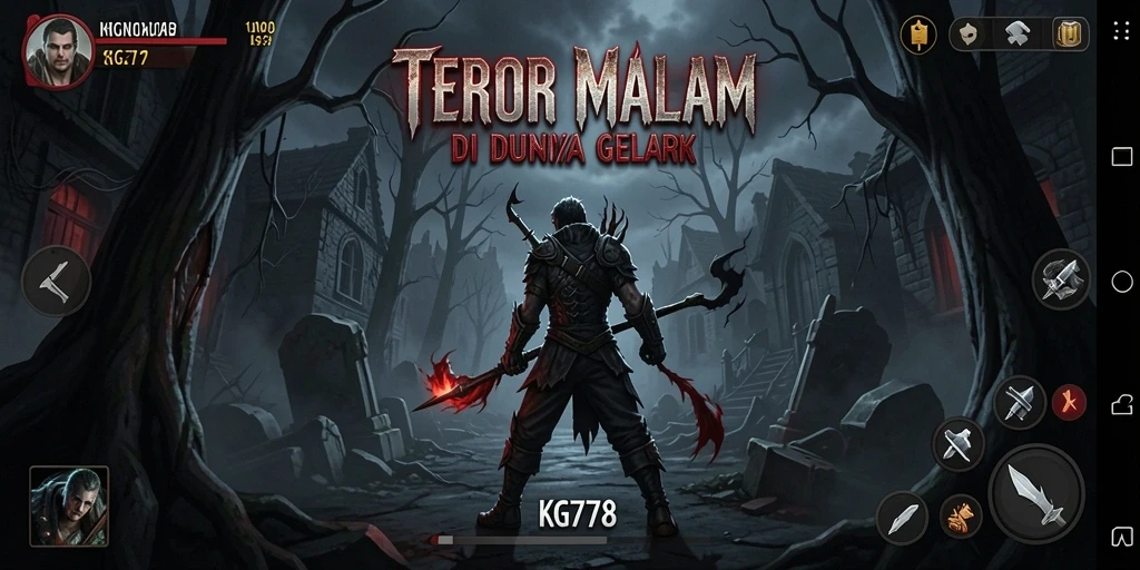 Tampilan gameplay <strong>KG778</strong> yang menyeramkan dan menegangkan saat menjelajahi ruang gelap.