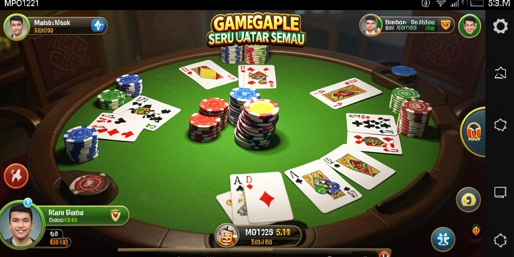 Tampilan menarik gameplay Gaple di MPO1221.