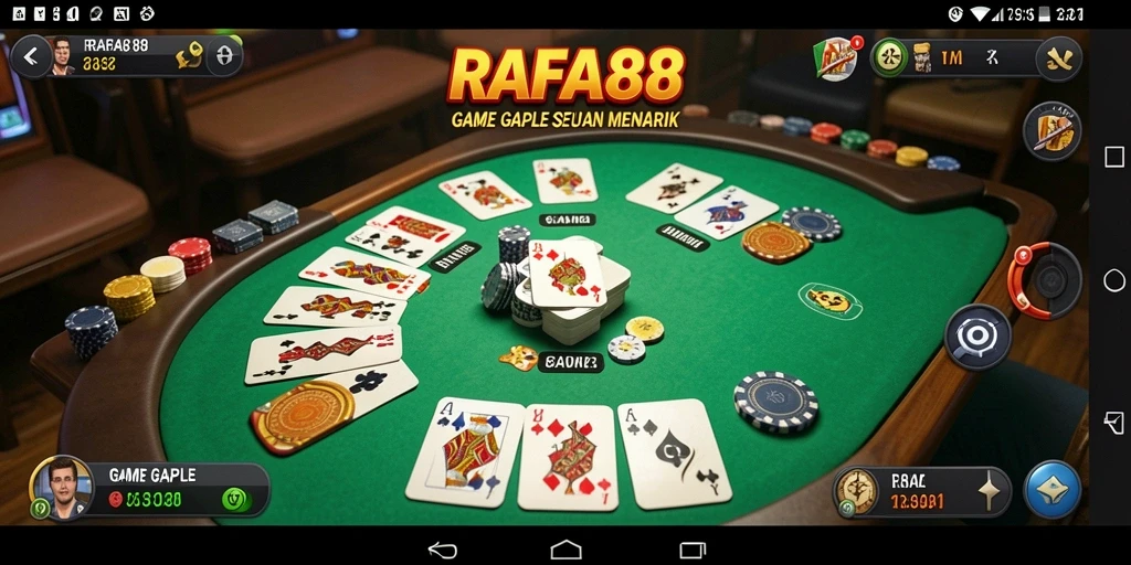 Tampilan gameplay seru RAFA88 saat bermain Gaple.