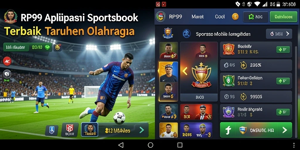 Tampilan gameplay RP99 yang menarik dan interaktif untuk taruhan olahraga.