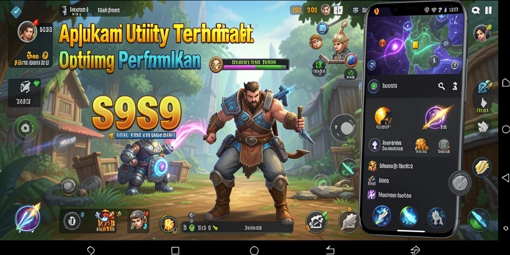 Tampilan antarmuka aplikasi S9S9 untuk optimasi perangkat.