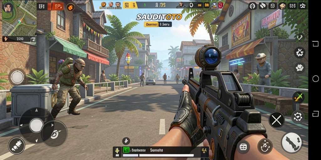 Tampilan gameplay SAUDITOTO yang mengasyikkan dan penuh aksi.