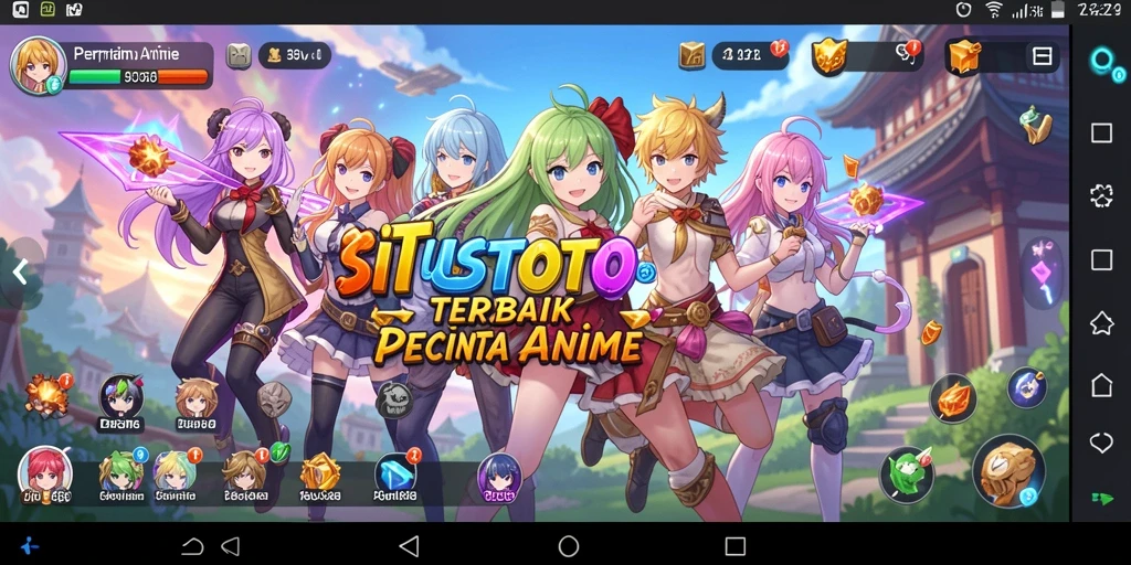 Tangkapan layar menunjukkan karakter anime dalam aksi di SITUSTOTO.