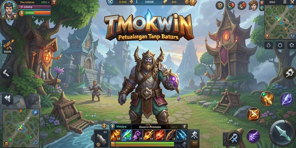 Screenshot TMOKWIN menampilkan aksi seru dalam pertarungan MMORPG.
